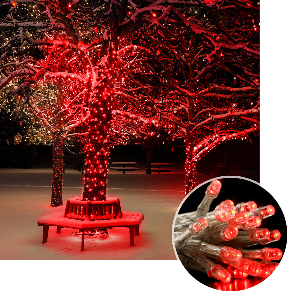 Luz Led Lineal 50 Metros 500 Led Rojo Luces Navidad RF 1515